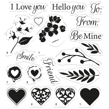 Preview: Crafters Companion Stamp and Die Stempel und Stanzschablone Letters from The Heart Lace Envelope