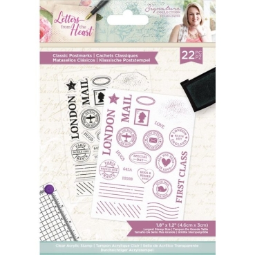 Crafters Companion Stamp Stempel Letters from The Heart Classic Postmarks