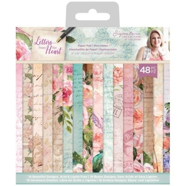 Crafter's Companion Paper Pad 6 x 6 inch Letters from the Heart