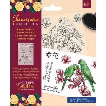 Crafters Companion Clear Stamps Chinoiserie Collection Beautiful Birds