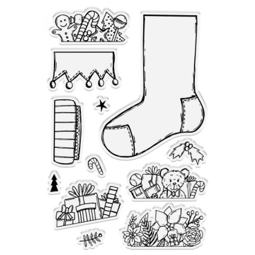 Preview: Crafter's Companion Twas the Night Before Christmas Stamp and Die Stempel und Stanzschablone Build-A-Stocking