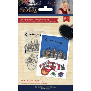 Crafters Companion Clear Stamp Transparenter Stempel Twas the Night Before Christmas St. Nicholas