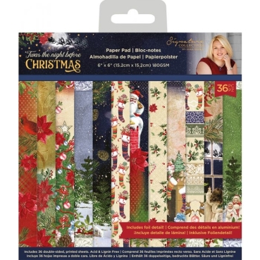 Crafter's Companion 6 x 6 Inch (15,24 cm) Paper Pad Twas the Night Before Christmas