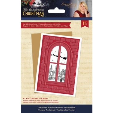 Crafters Companion Twas the Night Before Christmas Cut and Embossing Folder Traditional Window