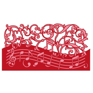 Preview: Crafter's Companion Twas the Night Before Christmas Metal Die Stanzschablone Music and Swirls