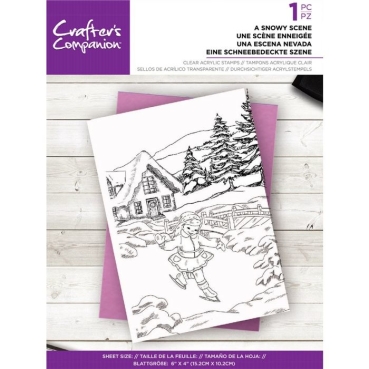 Crafters Companion Clear Stamp Transparenter Stempel A Snowy Scene