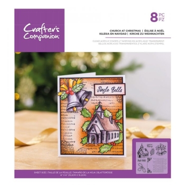 Crafters Companion Clear Stamp Transparenter Stempel Church at Christmas