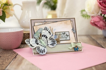 Preview: Crafter's Companion Vintage Butterflies Metal Die Stanzschablone Perfect Papilon