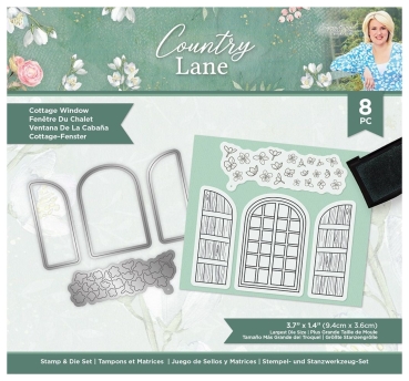 Crafter's Companion Country Lane Stamp & Die Stempel und Stanzschablone Cottage Window