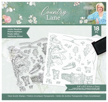 Crafter's Companion Country Lane Clear Stamps Idyllic Meadow
