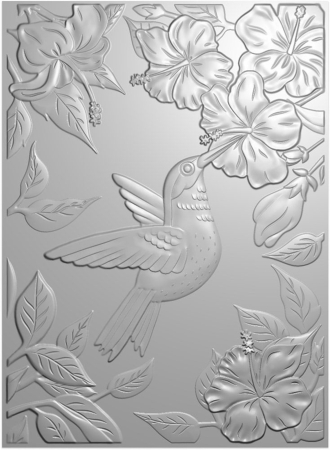 Preview: Crafter's Companion Hummingbird 3D Embossing Folder Prägeschablone Heavenly Hummingbird