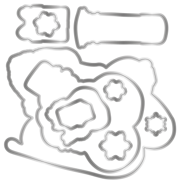 Preview: Crafter's Companion Vintage Snowman Stamp & Die Stempel und Stanzschablone Dashing Through the Snow