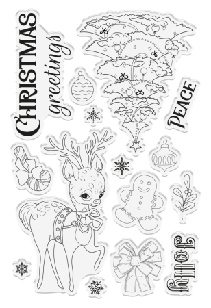 Preview: Crafters Companion Clear Stamp Transparenter Stempel Vintage Snowman Greetings