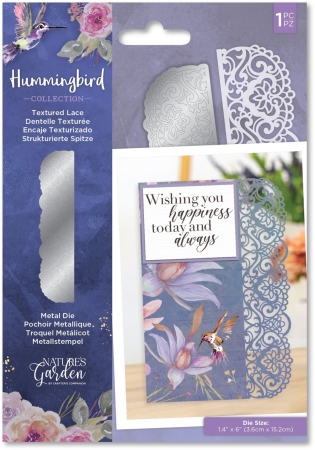 Crafter's Companion Hummingbird Metal Die Stanzschablone Textured Lace