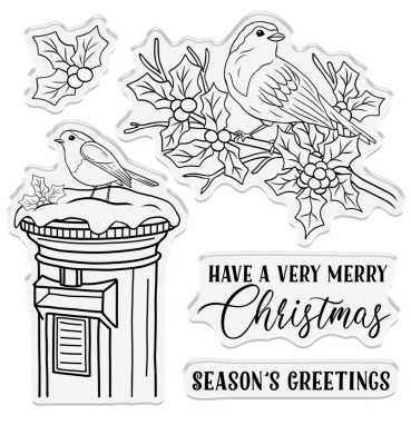 Preview: Crafter's Companion Celebrate the Season Clear Stamp Festive Birds