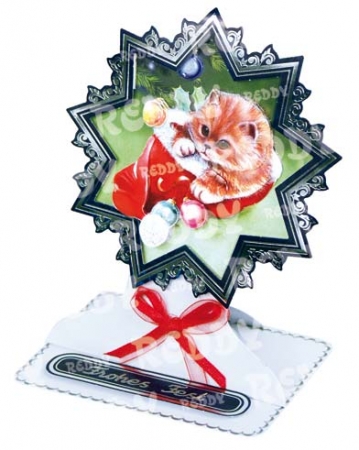 Preview: Reddy 3D Stanzbogen-Set "Hunde und Katzen" weihnachtlich