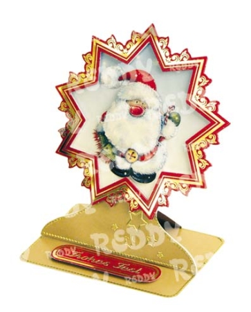 Preview: Reddy 3D Stanzbogen-Set "Lustige Weihnachtsmänner"