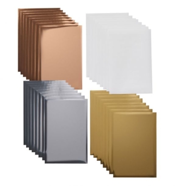 Preview: Cricut Foil Transfer Sheets Metallic Sampler 10 x 15 cm (24 Stück)