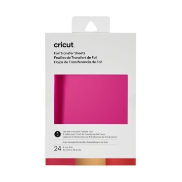 Cricut Foil Transfer Sheets Ruby Sampler 10 x 15 cm (24 Stück)