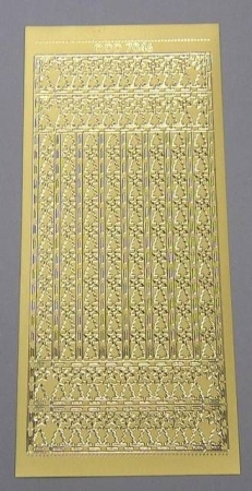 Reddy Stickerbogen 10 x 23 cm Weihnachtsrahmen Baum 2 gold