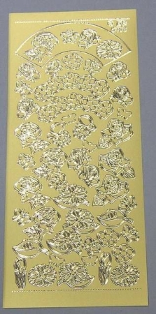 Reddy Stickerbogen 10 x 23 cm Natur (Drehkarte) gold