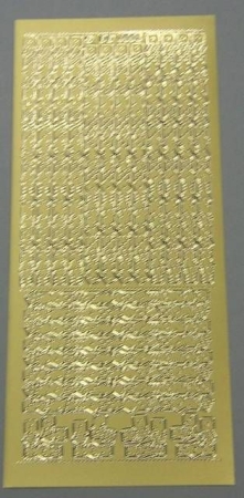 Reddy Stickerbogen 10 x 23 cm Rahmen und Ecken Würfel gold