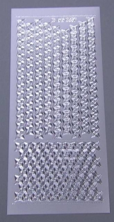Reddy Stickerbogen 10 x 23 cm Festliche Rahmen silber