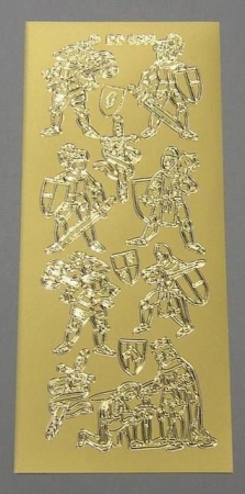 Reddy Stickerbogen 10 x 23 cm Ritter Schwert gold