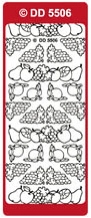 Reddy Stickerbogen 10 x 23 cm Obstränder und -ecken gold