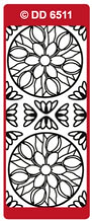 Preview: Match-It Sticker Tulpen mandala gold