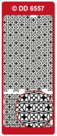 Preview: Reddy Stickerbogen 10 x 23 cm Festliche Rahmen silber