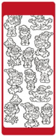 Preview: Reddy Stickerbogen 10 x 23 cm Zwerge gold