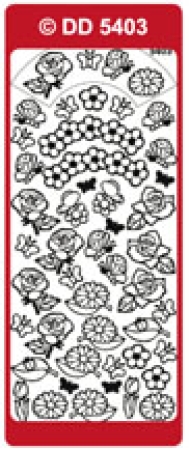 Preview: Reddy Stickerbogen 10 x 23 cm Natur (Drehkarte) gold