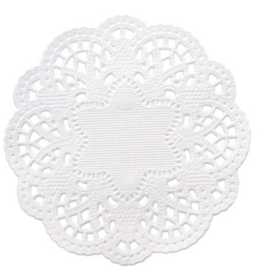 Reddy Cards Spitzendeckchen rund 10 cm pro Stück weiss