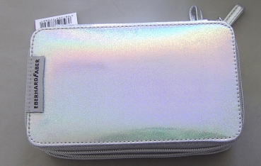 EBERHARD FABER Inhalt Schüleretui mit 3 Klappen 29 Teile Glitter silber