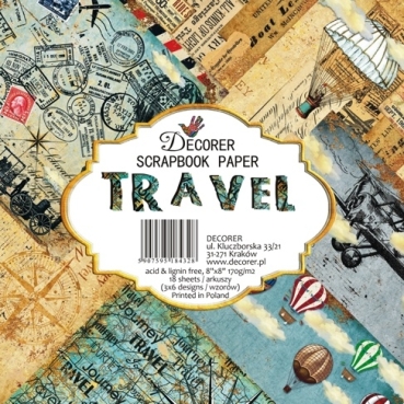 Decorer Travel 8 x 8 Inch Paper Pack