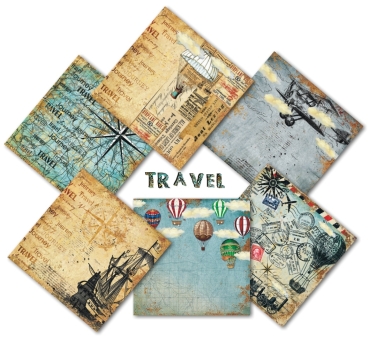 Preview: Decorer Travel 8 x 8 Inch Paper Pack