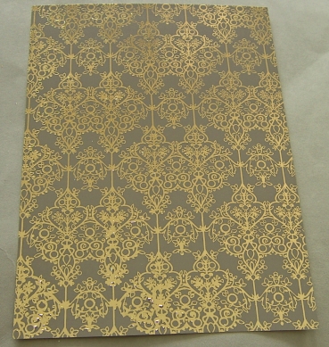 Reddy Cards Deko-Karton "Barock" schoco, gold-laminiert