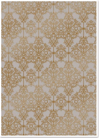 Reddy Cards Deko-Karton "Barock" granit, gold-laminiert