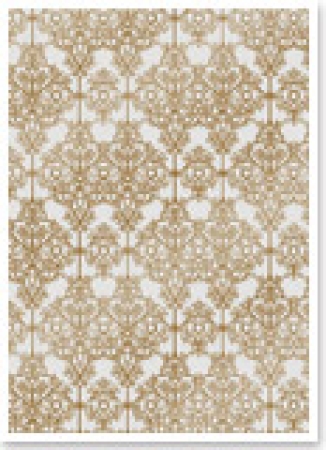 Reddy Cards Deko-Karton "Barock" grau, gold-laminiert