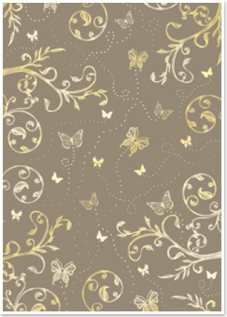 Reddy Cards Deko-Karton "Sommer" granit, gold-laminiert