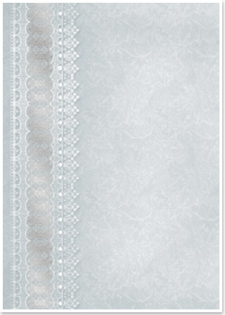 Reddy Cards Deko-Karton "Spitzen" hellblau, silber-laminiert