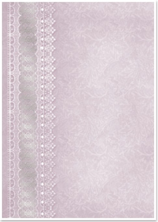 Reddy Cards Deko-Karton "Spitzen" lila, silber-laminiert