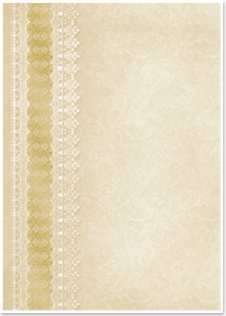 Reddy Cards Deko-Karton "Spitzen" honiggelb, gold-laminiert