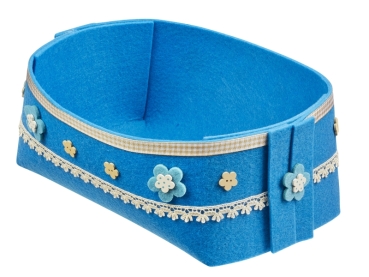 Deko-Schale 26 x 22 cm mittelblau
