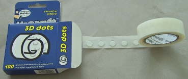 u-craft 3D dots 100 dickere transparente Klebepunkte ca. 1,2 x 0,8 cm
