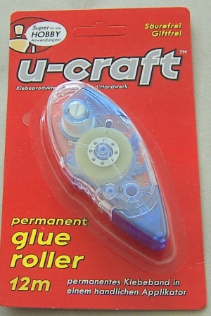 u-craft permanent glue roller Klebeband in handlichem Applikator 12 Meter