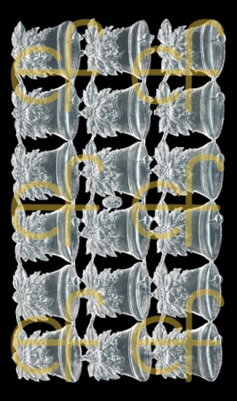Dresdner Ornamente pro Bogen 18 Glocken silber