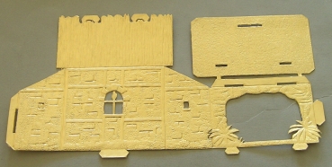Dresdner Ornamente pro Bogen 1 großes Krippenhaus