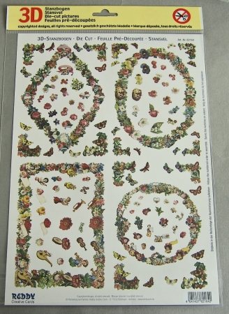 3D Stanzbogen Blumenrahmen und -Ränder